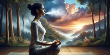 person practicing Brahmari Pranayama