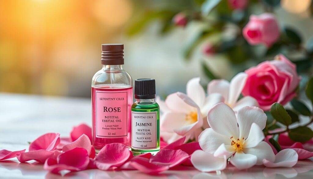 rose and jasmine essential oils