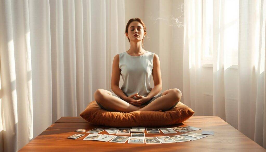 meditation with oracle cards