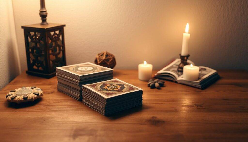 oracle card reading setup