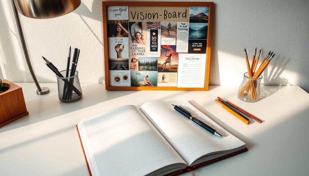 vision board and journaling process