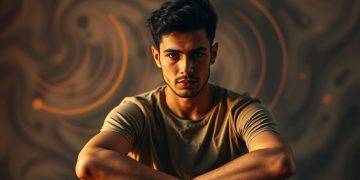 A highly focused, introspective portrait of a person embodying a proactive mindset. In the foreground, a contemplative individual sits cross-legged, their expression radiating determination and focus. Soft, warm lighting illuminates their face, casting subtle shadows that accentuate their features. In the middle ground, a hazy, abstract backdrop of swirling, energetic shapes and lines, representing the dynamic, ever-changing nature of a proactive mindset. The background is blurred, hinting at the broader context of "seizing the day" and "going out and getting it." The overall atmosphere is one of quiet, resolute confidence, capturing the essence of a proven strategy for a proactive approach to life.
