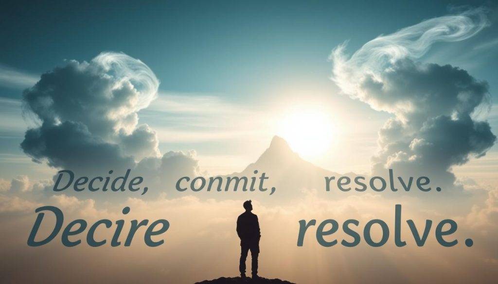 decide commit resolve mind